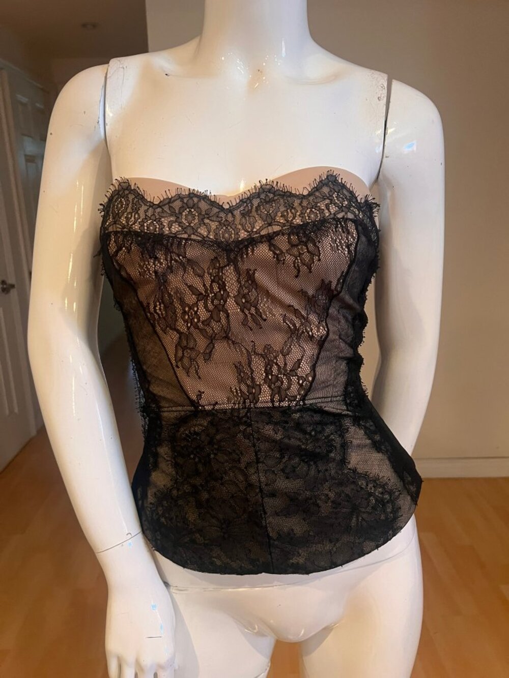 ELISABETTA FRANCHI "GOLD" LABEL STRAPLESS BUSTIER CORSET TOP SZ 42 / 6 US